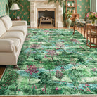 Vernay Washable Forest Woodland Green Rug Area Rugs Lahome 8' x 10'