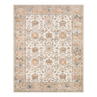 Aurelie Washable Vintage Boho Floral Orange Rug Area Rugs Lahome