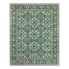 Lahome Vintage Boho Oriental Floral Green Washable Area Rug 