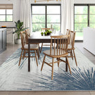 Lahome Modern Abstract Firework Blue Gray 8x10 Area Rug