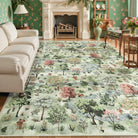 Vernay Washable Forest Woodland Light Green Rug Area Rugs Lahome 8' x 10'