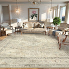 Alene Washable Vintage Medallion Floral Beige Rug Area Rugs Lahome 8' x 10'