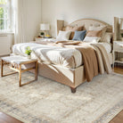 Almora Washable Vintage Distressed Ivory Rug Area Rugs Lahome