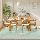 Camee Washable Vintage Medallion Sage Green Rug Area Rugs Lahome