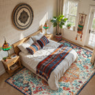 Reine Washable Bohemian Floral Medallion Orange Rug Clearance Rugs Lahome