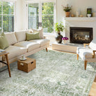 Velora Washable Vintage Green Rug Area Rugs Lahome 9' x 12'