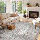 Velora Washable Vintage Grey Rug Area Rugs Lahome 9' x 12'