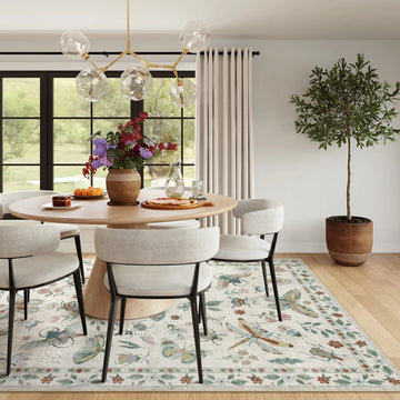 Vionnet Washable Modern Parisian Insect Beige Rug