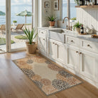 Aveline Washable Persian Floral Easy Jute Beige Indoor/Outdoor Rug Area Rugs Lahome