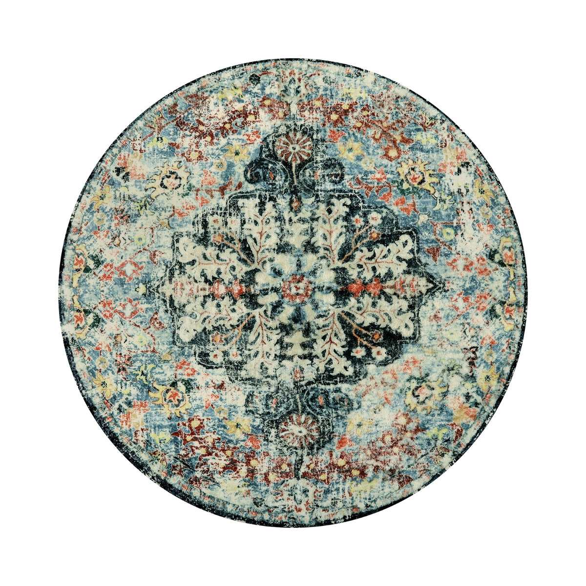 Lahome Bohemian Floral Medallion Area Rug