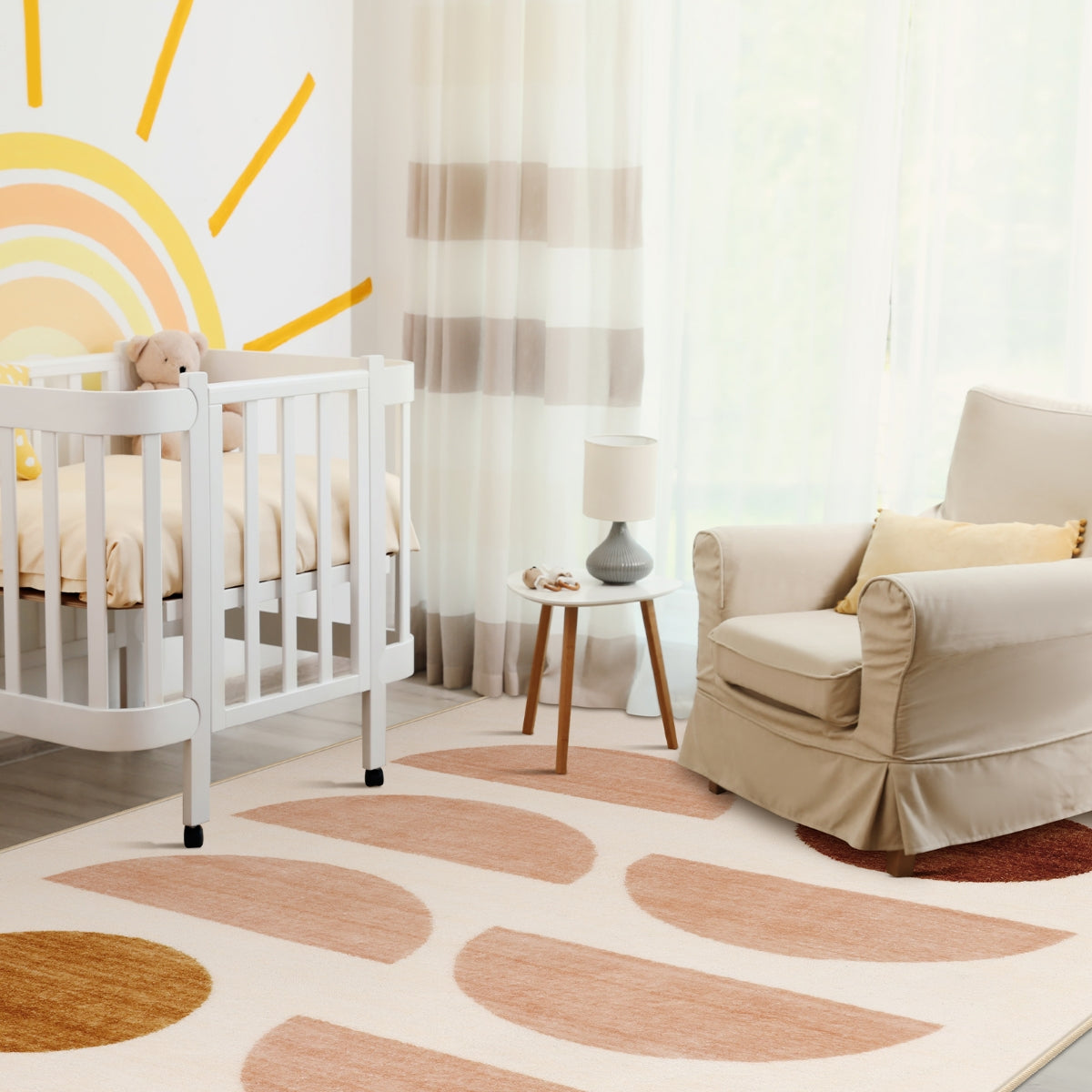 Peach sales rug nursery