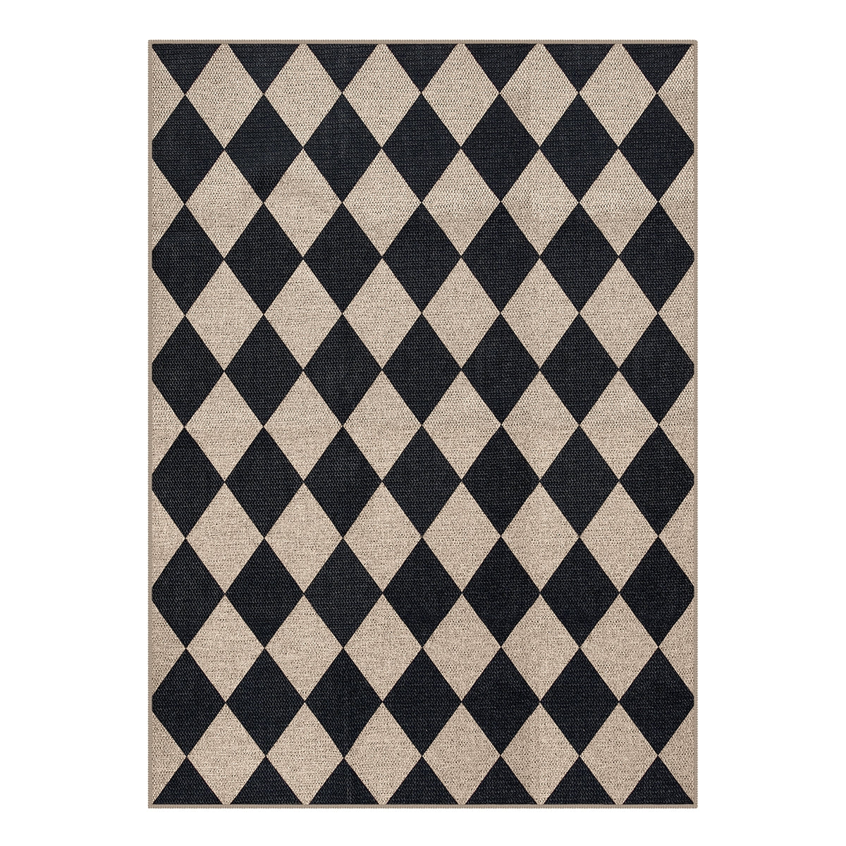 checkered jute rug