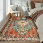 Felice Boho Tribal Rostrot Waschbarer Teppich Area Rugs Lahome