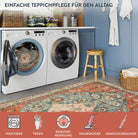 Felice Boho Tribal Rostrot Waschbarer Teppich Area Rugs Lahome