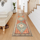 Felice Boho Tribal Rostrot Waschbarer Teppich Area Rugs Lahome
