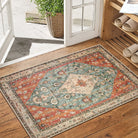 Felice Boho Tribal Rostrot Waschbarer Teppich Area Rugs Lahome 60 x 90 cm