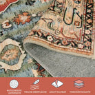 Felice Boho Tribal Rostrot Waschbarer Teppich Area Rugs Lahome