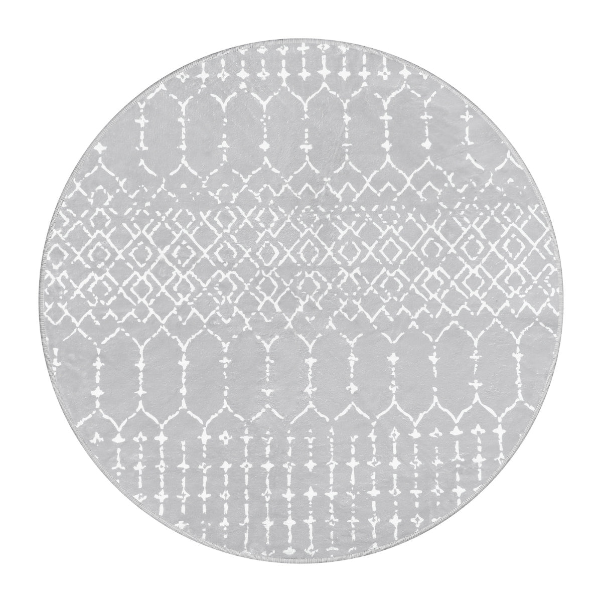 Hana Moroccan Geometric Grey Area Rug