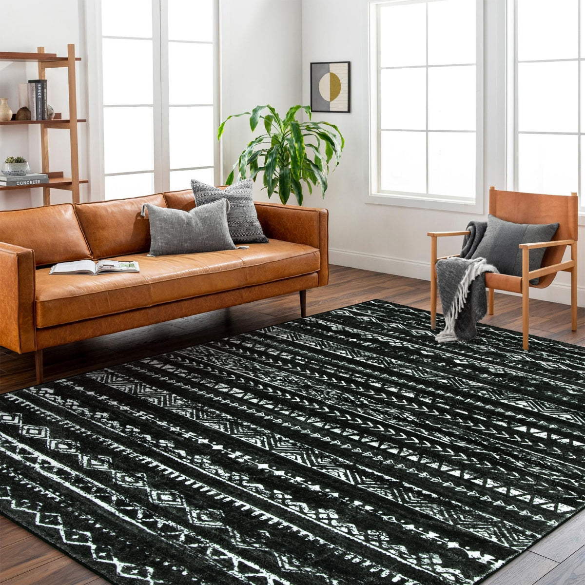 Infinity Neutral Collection Moroccan Tribal Area Rug
