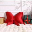 Jacques Christmas Elegant Bow Red Pillow Pillow Lahome 13' x 18.9'