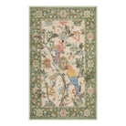 Jardina Washable Vintage Botanical Birds Green Rug Area Rugs Lahome