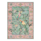 Jardina Washable Vintage Botanical Birds Pink Rug Area Rugs Lahome
