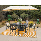 Solara Boho Waterproof Reversible Orange Outdoor Rug Clearance Rugs Lahome