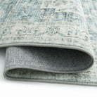 Alene Washable Vintage Medallion Floral Blue Rug Area Rugs Lahome