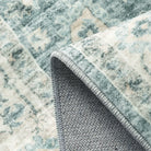 Alene Washable Vintage Medallion Floral Blue Rug Area Rugs Lahome