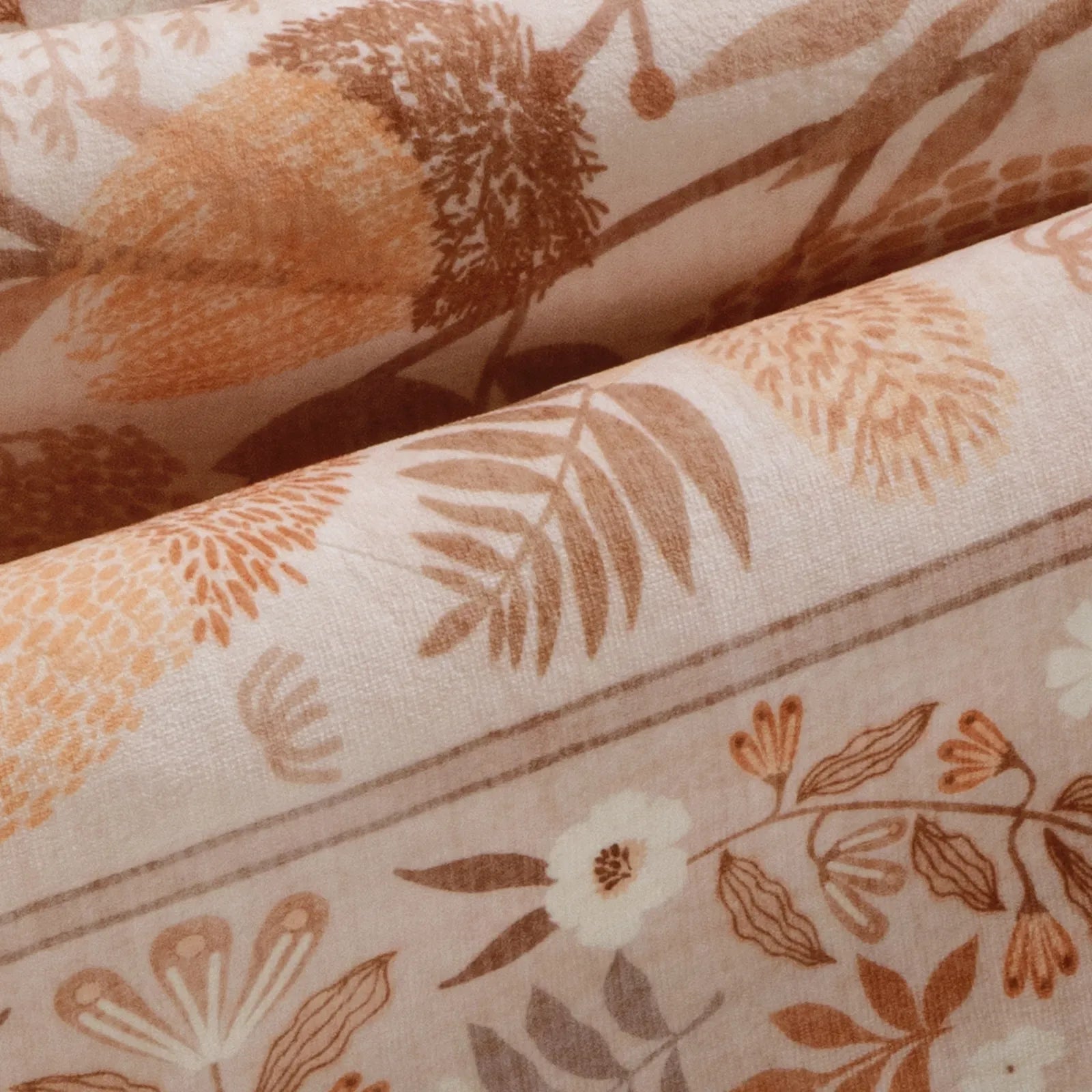 Alma Washable Modern Natural Botanical Floral Beige Rug Area Rugs Lahome