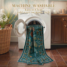 Alma Washable Modern Natural Botanical Floral Blue Rug Area Rugs Lahome