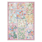 Amour Washable Boho Patchwork Floral Pink Rug Rugs Lahome