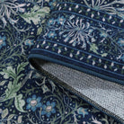 Arbore Washable Boho Vintage Floral Blue Rug Area Rugs Lahome