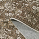 Arbore Washable Boho Vintage Floral Brown Rug Area Rugs Lahome