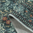 Arbore Washable Boho Vintage Floral Teal Rug Area Rugs Lahome