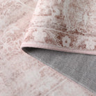 Aube Washable Traditional Floral Pink Rug Area Rugs Lahome
