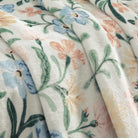 Beline Washable Boho Modern Garden Floral Green Throw Blanket Blanket Lahome