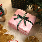 Blaise Christmas Washable Snowflake Pink Blanket Blanket Lahome