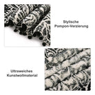 Nova Boho Mandala Stil Waschbarer Schwarzer Runder Teppich Area Rugs Lahome