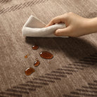 Brise Washable Farmhouse Scalloped Mocha Brown Rug Rugs Lahome