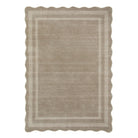 Brise Washable Farmhouse Scalloped Charcoal Grey Rug Rugs Lahome