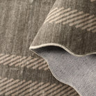 Brise Washable Farmhouse Scalloped Olive Green Rug Rugs Lahome