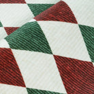 Celian Christmas Washable Diamond Checkered Red & Green Rug Runner Rugs Lahome