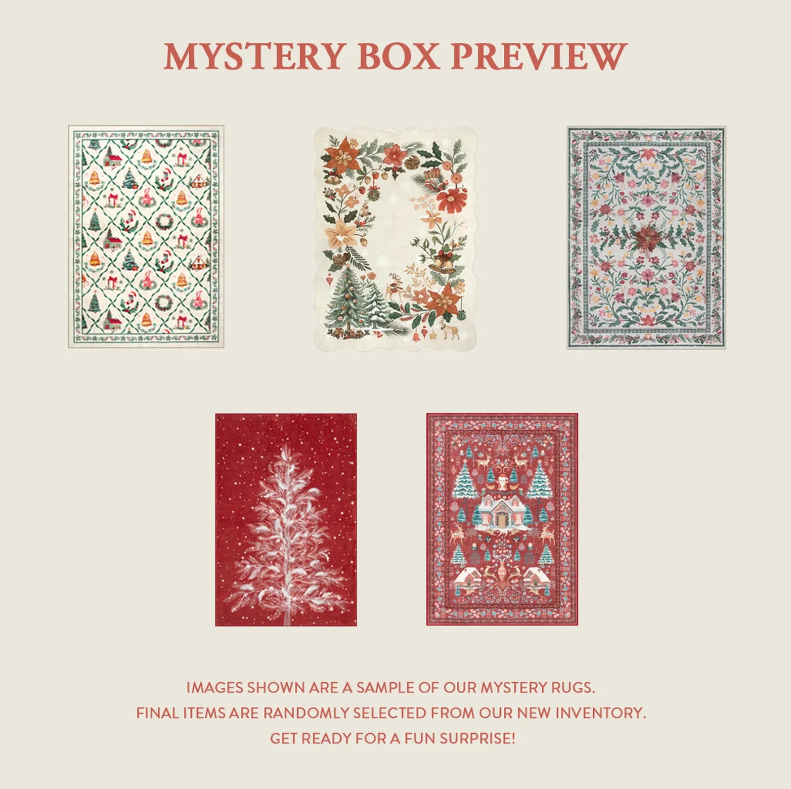 Xmas Mystery Washable Rug Box - Starting at $19.99 Rugs Lahome