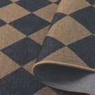 Coline Washable Geometric Checkered Easy Jute Blue Indoor/Outdoor Rug Easy Jute Area Rug Lahome