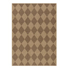 Coline Washable Geometric Checkered Easy Jute Khaki Indoor/Outdoor Rug Easy Jute Area Rug Lahome