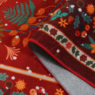 Dorian Christmas Washable Modern Natural Botanical Floral Red Rug Area Rugs Lahome