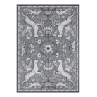 Dorval Washable Vintage Woodland Charcoal Gray Rug Area Rugs Lahome