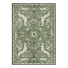 Dorval Washable Vintage Woodland Olive Green Rug Area Rugs Lahome