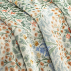 Elarin Washable Maximalism Vintage French Floral Green Throw Blanket Blanket Lahome